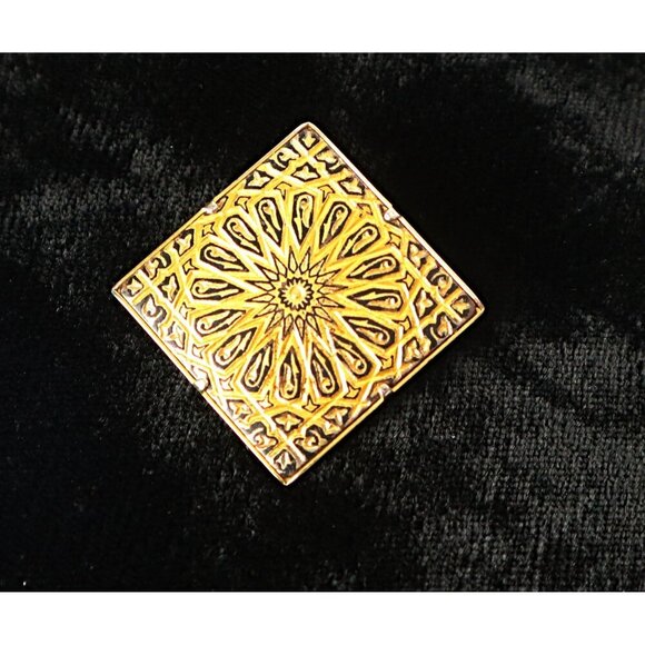 Mid-Century Modern Gold  & Silver Tone Brooches Set Of 6 W/ Pearl & Rhinestone - Picture 5 of 8